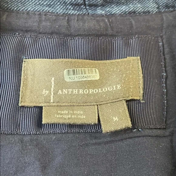 ANTHROPOLOGIE Women's The Tommie Cap-Sleeve Smocked Front-Zip Shirt Dress Size M - Picture 5 of 8